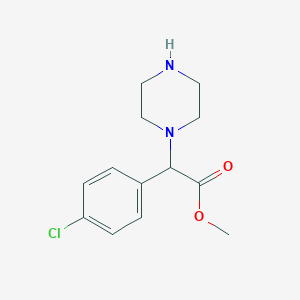 B1438426 Methyl (4-chlorophenyl)(piperazin-1-yl)acetate CAS No. 1049606-14-5