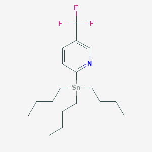 molecular formula C18H30F3NSn B1438457 2-(Tributylstannyl)-5-(trifluoromethyl)pyridine CAS No. 659722-71-1
