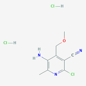 5-Amino-2-chloro-4-methoxymethyl-6-methyl-nicotinonitrile dihydrochloride