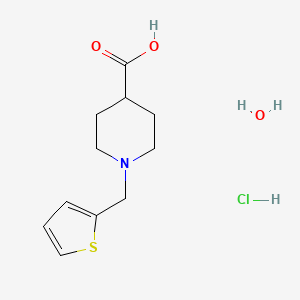 1-(Thien-2-ylmethyl)piperidine-4-carboxylic acid hydrochloride hydrate