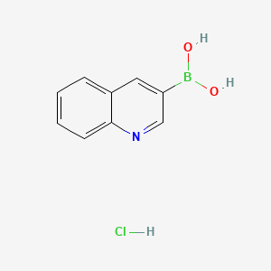 molecular formula C9H9BClNO2 B1438463 喹啉-3-基硼酸盐酸盐 CAS No. 850568-71-7