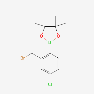 2-(2-(Bromomethyl)-4-chlorophenyl)-4,4,5,5-tetramethyl-1,3,2-dioxaborolane
