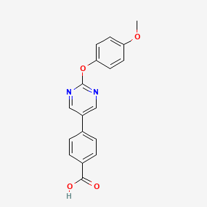 4-[2-(4-Methoxyphenoxy)pyrimidin-5-yl]benzoic acid