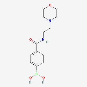 molecular formula C13H19BN2O4 B1438475 (4-((2-吗啉乙基)氨基甲酰基)苯基)硼酸 CAS No. 913835-45-7