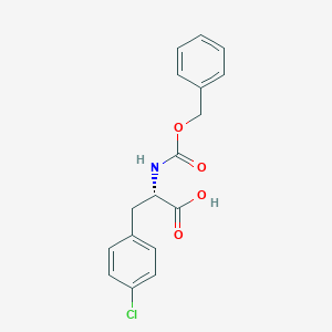 molecular formula C17H16ClNO4 B143848 (S)-2-(((Benzyloxy)carbonyl)amino)-3-(4-chlorophenyl)propanoic acid CAS No. 127888-10-2