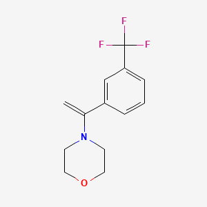 molecular formula C13H14F3NO B14384810 Morpholine, 4-[1-[3-(trifluoromethyl)phenyl]ethenyl]- CAS No. 88488-76-0