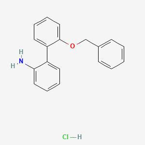 molecular formula C19H18ClNO B1438483 2'-Benzyloxy[1,1-biphenyl]-2-amine hydrochloride CAS No. 1170524-29-4