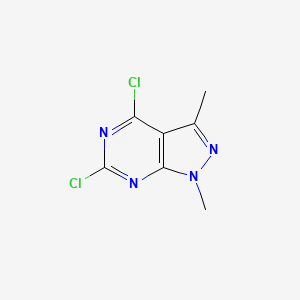 molecular formula C7H6Cl2N4 B1438486 4,6-Dichloro-1,3-dimethyl-1H-pyrazolo[3,4-d]pyrimidine CAS No. 1072895-86-3