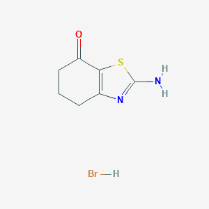 molecular formula C7H9BrN2OS B143849 2-氨基-5,6-二氢苯并[d]噻唑-7(4H)-酮盐酸盐 CAS No. 805250-54-8