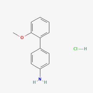 molecular formula C13H14ClNO B1438493 2'-Methoxy-[1,1'-biphenyl]-4-amine hydrochloride CAS No. 824414-16-6