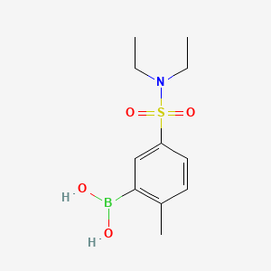 molecular formula C11H18BNO4S B1438495 N,N-Diethyl 3-borono-4-methylbenzenesulfonamide CAS No. 871329-80-5