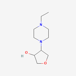 molecular formula C10H20N2O2 B1438497 4-(4-乙基哌嗪-1-基)四氢呋喃-3-醇 CAS No. 1170839-42-5