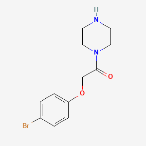 molecular formula C12H15BrN2O2 B1438499 2-(4-Bromophenoxy)-1-(piperazin-1-yl)ethan-1-one CAS No. 1181448-60-1