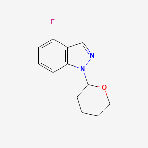 molecular formula C12H13FN2O B1438504 4-氟-1-(四氢-2H-吡喃-2-基)-1H-吲唑 CAS No. 1178903-32-6