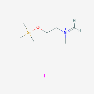 B14385041 N-Methyl-N-{2-[(trimethylsilyl)oxy]ethyl}methaniminium iodide CAS No. 89814-67-5