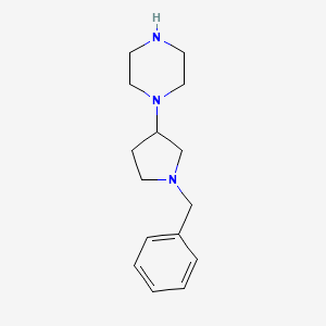 molecular formula C15H23N3 B1438505 1-(1-Benzylpyrrolidin-3-yl)piperazine CAS No. 765878-69-1
