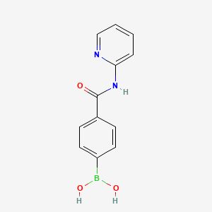 molecular formula C12H11BN2O3 B1438507 4-(吡啶-2-基)氨基羰基苯硼酸 CAS No. 850568-25-1