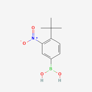 molecular formula C10H14BNO4 B1438508 4-叔丁基-3-硝基苯硼酸 CAS No. 871329-54-3