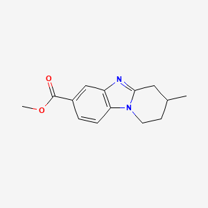 molecular formula C14H16N2O2 B1438514 Methyl 3-methyl-1,2,3,4-tetrahydropyrido[1,2-a]benzimidazole-7-carboxylate CAS No. 1170897-36-5