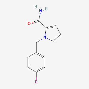 molecular formula C12H11FN2O B1438516 1-(4-Fluorobenzyl)-1H-pyrrole-2-carboxamide CAS No. 1031627-34-5