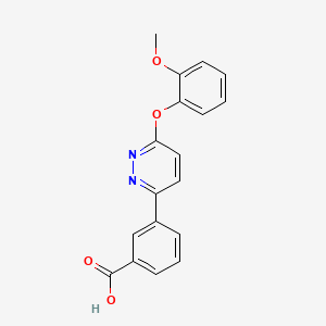 3-[6-(2-Methoxyphenoxy)pyridazin-3-yl]benzoic acid