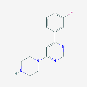 4-(3-Fluorophenyl)-6-piperazin-1-ylpyrimidine