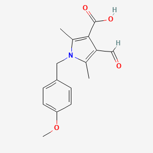 4-Formyl-1-(4-methoxybenzyl)-2,5-dimethyl-1H-pyrrole-3-carboxylic acid