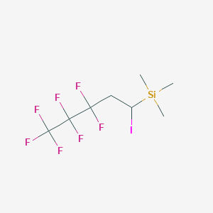 B14385291 (3,3,4,4,5,5,5-Heptafluoro-1-iodopentyl)(trimethyl)silane CAS No. 89608-32-2