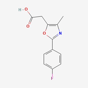 molecular formula C12H10FNO3 B1438531 [2-(4-Fluorophenyl)-4-methyl-1,3-oxazol-5-yl]acetic acid CAS No. 1172370-81-8