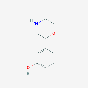 molecular formula C10H13NO2 B1438537 3-(Morpholin-2-yl)phenol CAS No. 46179-92-4