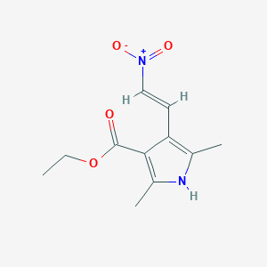 molecular formula C11H14N2O4 B1438540 Ethyl 2,5-dimethyl-4-[(E)-2-nitrovinyl]-1H-pyrrole-3-carboxylate CAS No. 1173297-91-0