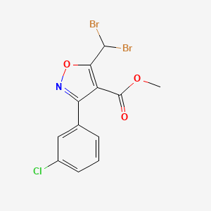 Methyl 3-(3-chlorophenyl)-5-(dibromomethyl)isoxazole-4-carboxylate