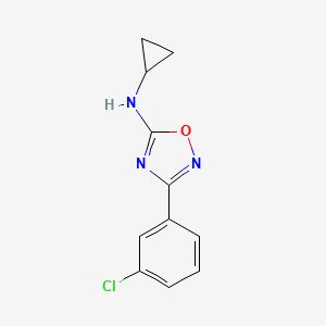 molecular formula C11H10ClN3O B1438549 3-(3-chlorophenyl)-N-cyclopropyl-1,2,4-oxadiazol-5-amine CAS No. 1029751-92-5