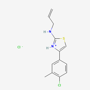 molecular formula C13H14Cl2N2S B1438550 2-(烯丙基氨基)-4-(4-氯-3-甲基苯基)-1,3-噻唑-3-鎓氯化物 CAS No. 1258666-21-5