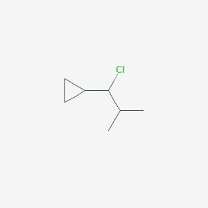 molecular formula C7H13Cl B14385590 (1-Chloro-2-methylpropyl)cyclopropane CAS No. 88106-26-7