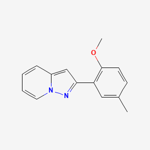 molecular formula C15H14N2O B14385603 2-(2-Methoxy-5-methylphenyl)pyrazolo[1,5-a]pyridine CAS No. 88467-87-2