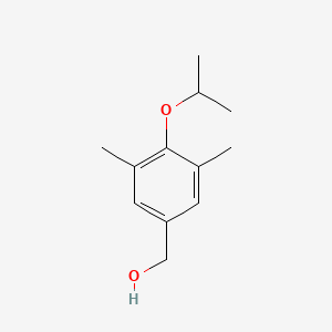 molecular formula C12H18O2 B1438564 [3,5-Dimethyl-4-(propan-2-yloxy)phenyl]methanol CAS No. 1039850-62-8