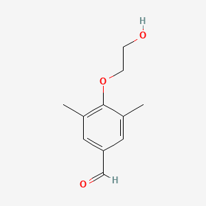 molecular formula C11H14O3 B1438565 4-(2-羟乙氧基)-3,5-二甲基苯甲醛 CAS No. 1039948-89-4