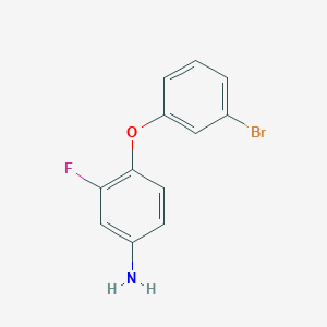 molecular formula C12H9BrFNO B1438568 4-(3-Bromophenoxy)-3-fluoroaniline CAS No. 1039920-66-5