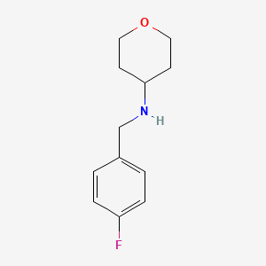 molecular formula C12H16FNO B1438569 N-[(4-fluorophenyl)methyl]oxan-4-amine CAS No. 1154890-30-8