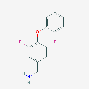 [3-Fluoro-4-(2-fluorophenoxy)phenyl]methanamine