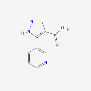 molecular formula C9H7N3O2 B1438574 3-(pyridin-3-yl)-1H-pyrazole-4-carboxylic acid CAS No. 1152539-87-1