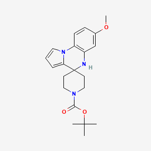 molecular formula C21H27N3O3 B1438576 tert-butyl 7'-methoxy-5'H-spiro[piperidine-4,4'-pyrrolo[1,2-a]quinoxaline]-1-carboxylate CAS No. 1048913-22-9