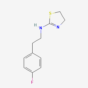molecular formula C11H13FN2S B1438583 N-[2-(4-fluorophenyl)ethyl]-4,5-dihydro-1,3-thiazol-2-amine CAS No. 1038356-64-7