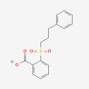 molecular formula C16H16O4S B1438587 2-[(3-苯基丙基)磺酰基]苯甲酸 CAS No. 1041528-06-6