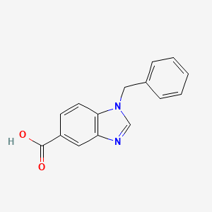 molecular formula C15H12N2O2 B1438589 1-Benzyl-1,3-benzodiazole-5-carboxylic acid CAS No. 284673-18-3