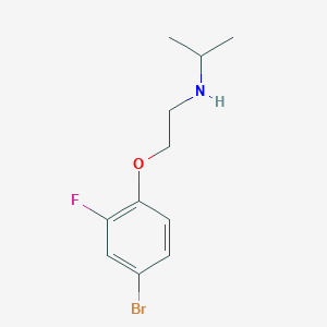 molecular formula C11H15BrFNO B1438592 N-(2-(4-溴-2-氟苯氧基)乙基)丙烷-2-胺 CAS No. 1038702-50-9