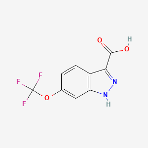 molecular formula C9H5F3N2O3 B1438595 6-(trifluoromethoxy)-1H-indazole-3-carboxylic acid CAS No. 869782-97-8