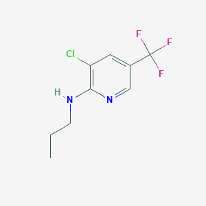 molecular formula C9H10ClF3N2 B1438604 3-chloro-N-propyl-5-(trifluoromethyl)pyridin-2-amine CAS No. 1041557-60-1