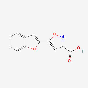 molecular formula C12H7NO4 B1438609 5-(1-Benzofuran-2-yl)isoxazole-3-carboxylic acid CAS No. 5776-98-7